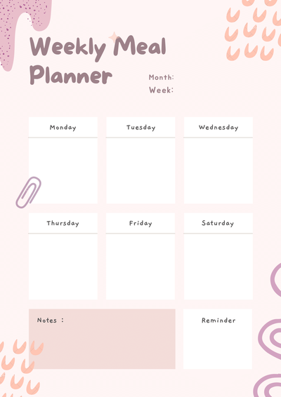 How to use a Digital Meal Planner Template?