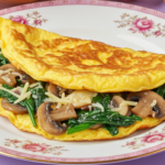 Mushrooms, Spinach and Cheese Omelet