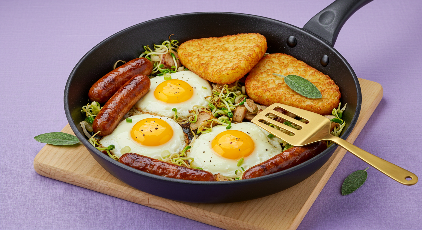 egg, sausage, sprout casserole. - 5